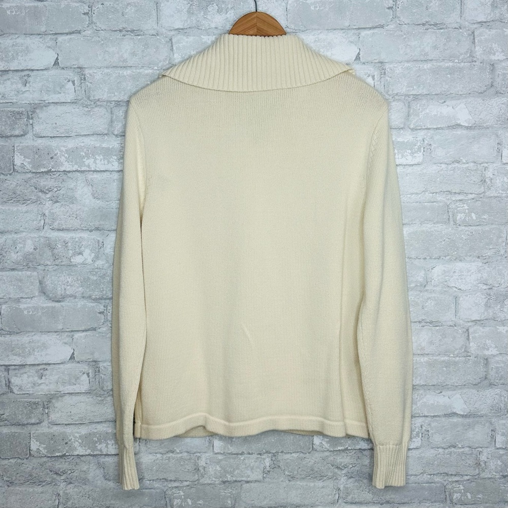 Ll Bean Collared Toggle Button Cardigan Sweater S… - image 7